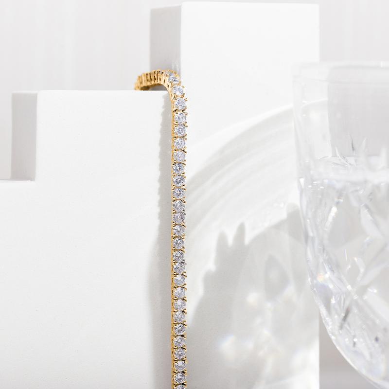 14K Gold Plated Cubic Zirconia Bracelet