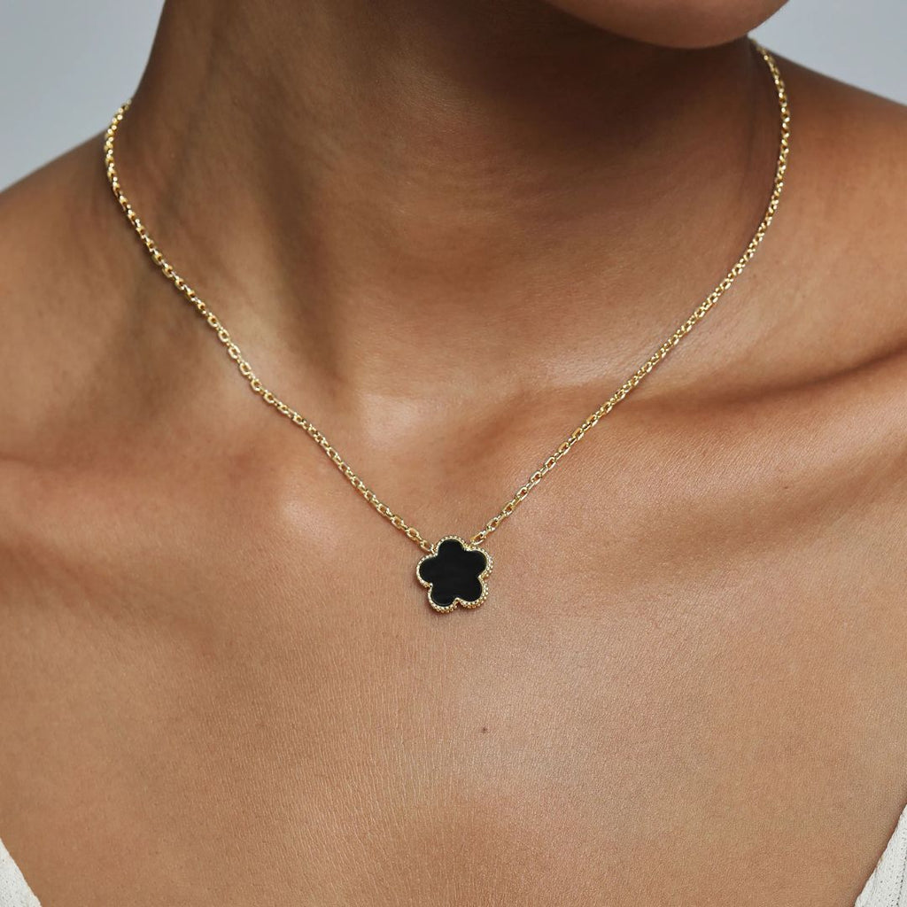 14K Gold Plated Clover Necklace