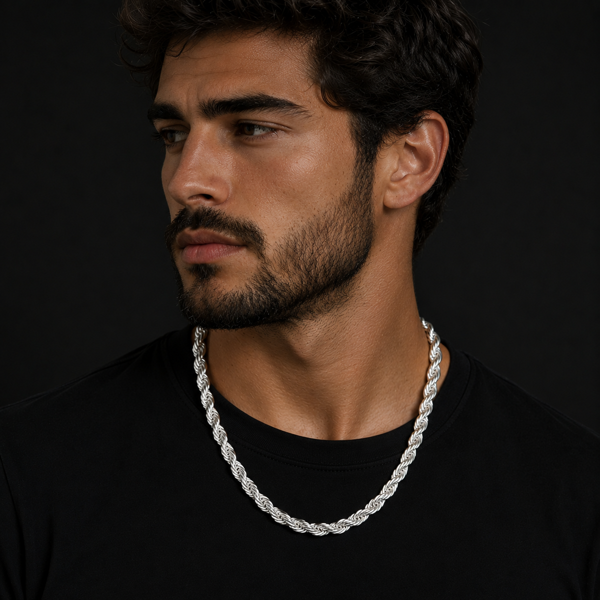 Cadena Rope Con Baño de Oro 14K