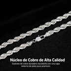 Cadena Rope Con Baño de Oro 14K