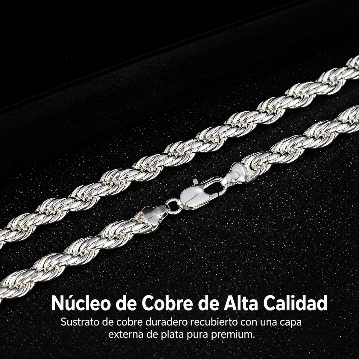 Cadena Rope Con Baño de Oro 14K