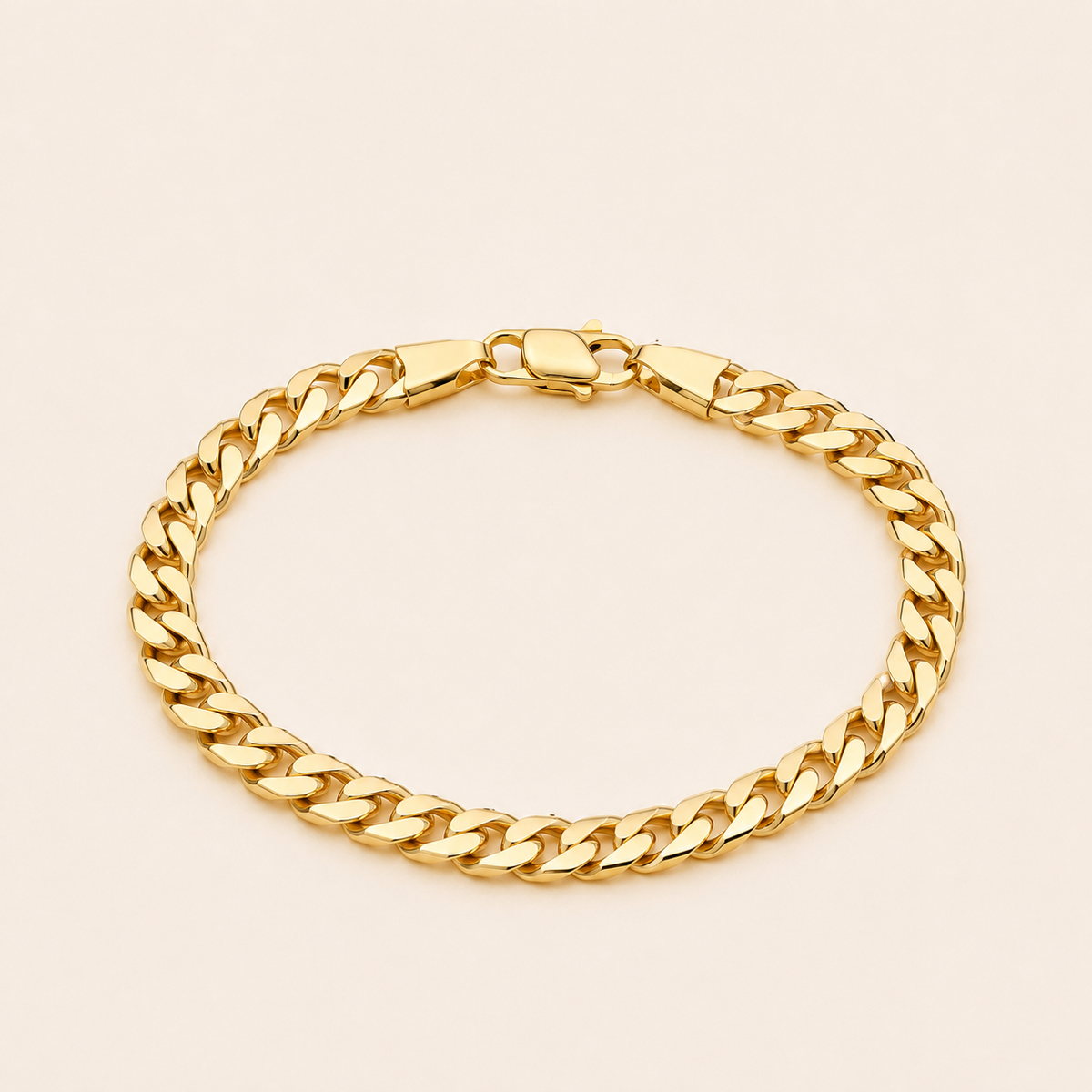 Pulsera Cuban Bañada en Oro 14K