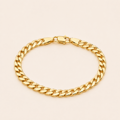 Pulsera Cuban Bañada en Oro 14K