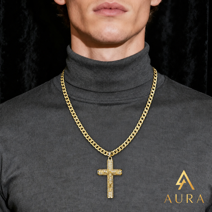 Aura™ Crucifix Chain | A Symbol of Faith, Strength & Protection