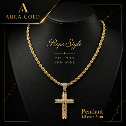Aura™ Crucifix Chain | A Symbol of Faith, Strength & Protection