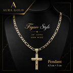 Cadena con Cruz Bañada en Oro 14K