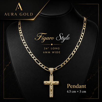 Aura™ Crucifix Chain | A Symbol of Faith, Strength & Protection