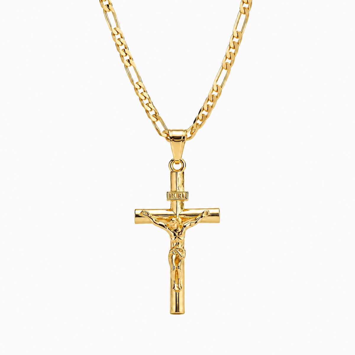 Cadena con Cruz Vintage Bañada en Oro 14K