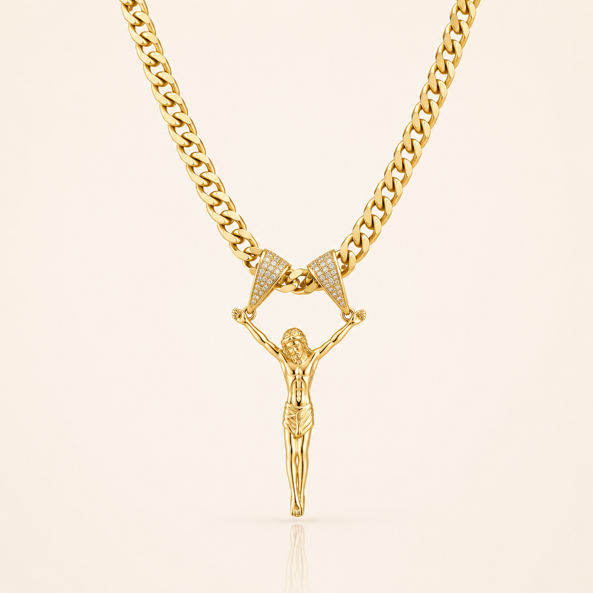 14K Gold Plated Cross Chain