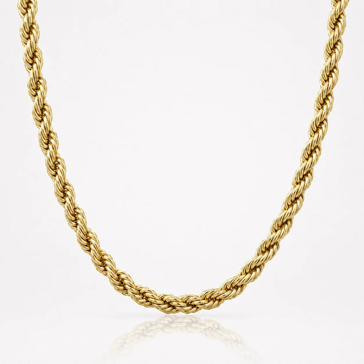 Cadena Rope Con Baño de Oro 14K