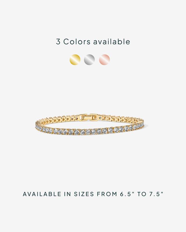 14K Gold Plated Cubic Zirconia Bracelet