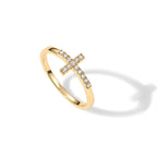 Collar con Cruz en Baño de Oro 14K