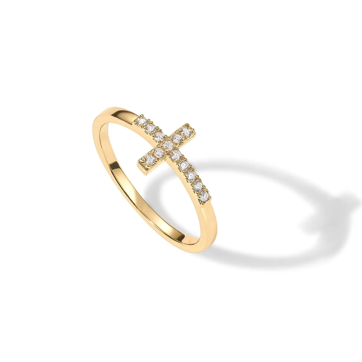 Collar con Cruz en Baño de Oro 14K