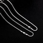 Set Cuban + Rope en Oro Blanco de 14K